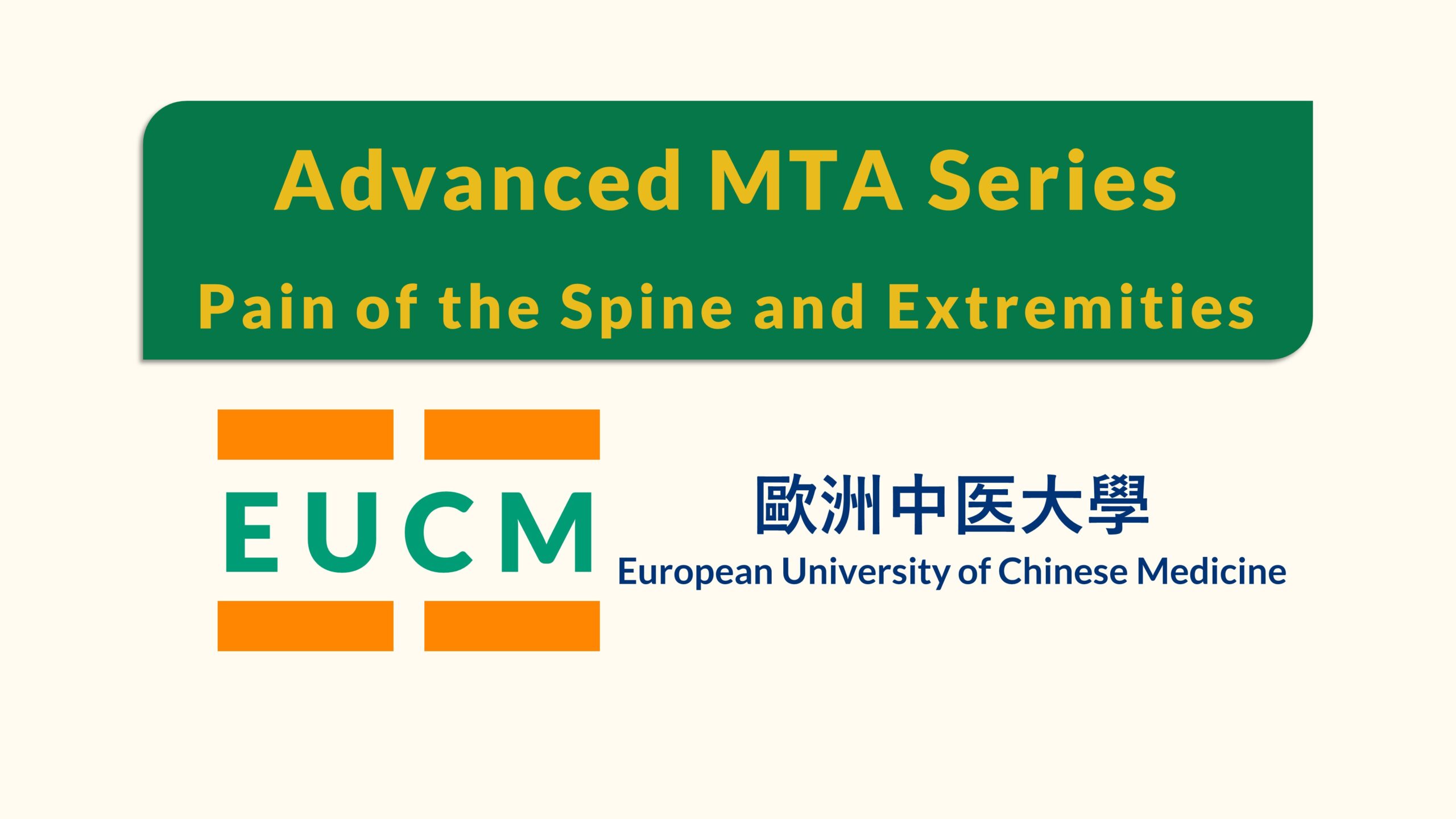 Advanced MTA: Pain in the Spine and Extremities